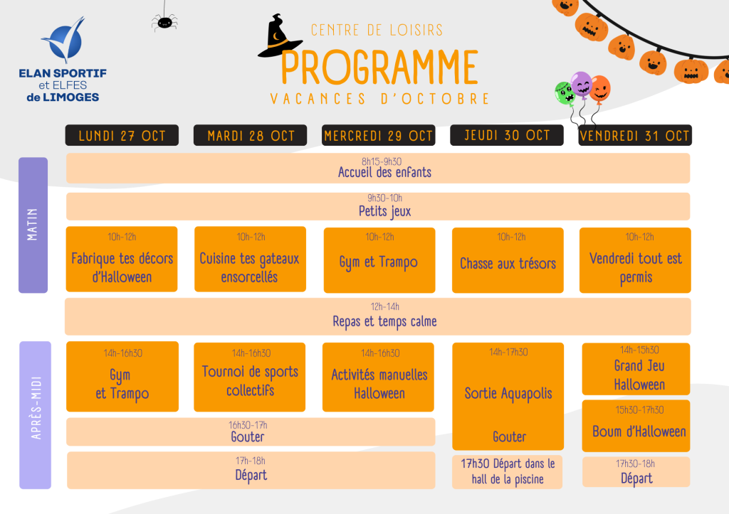 Centre de Loisirs Programme