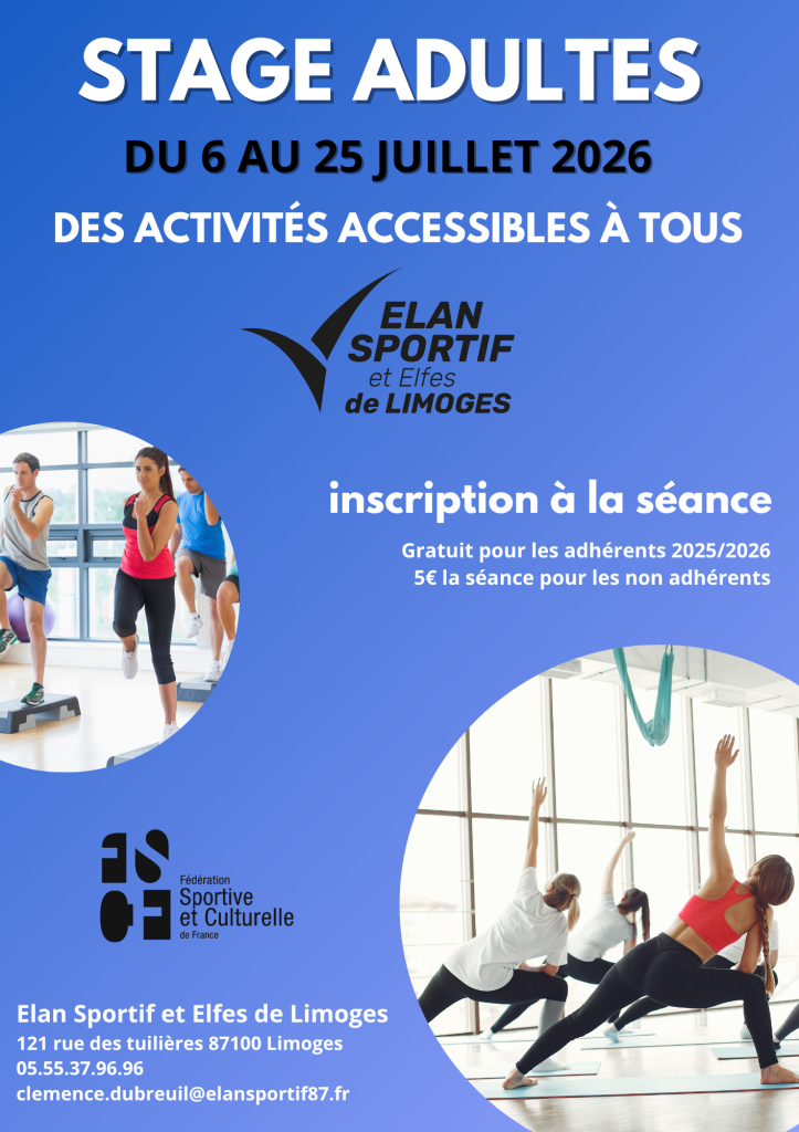 STAGE ADULTES - juillet 2026