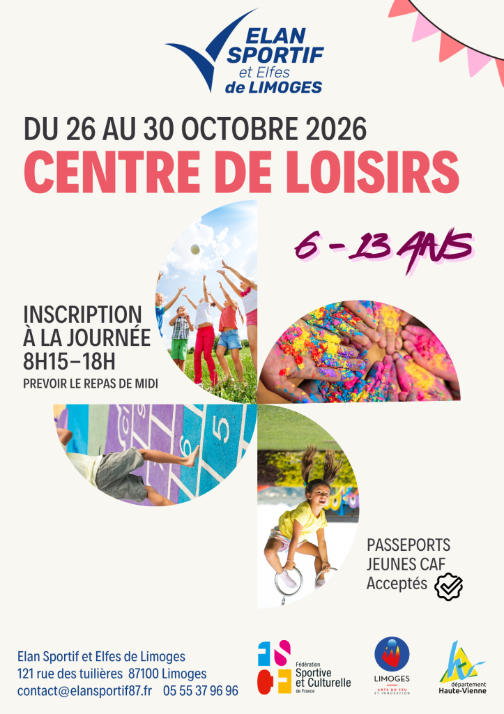 Affiche centre de loisirs octobre 2026